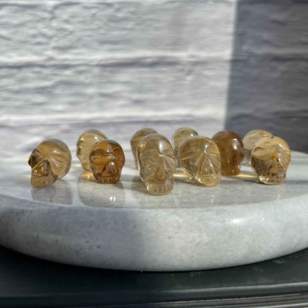 Mini Citrine Skull