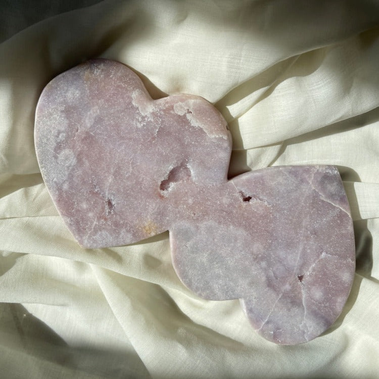 Pink Amethyst Double Heart Plate