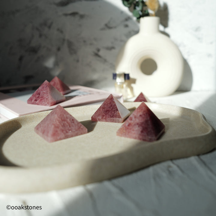 Strawberry Quartz Pyramid