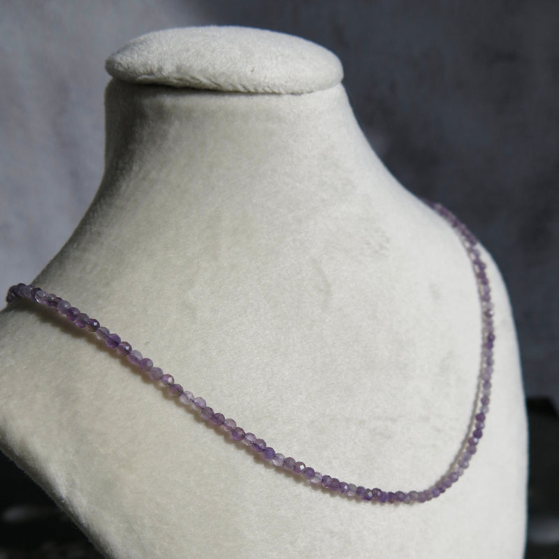Faceted Bead Adjustable Necklace - 2.5mm