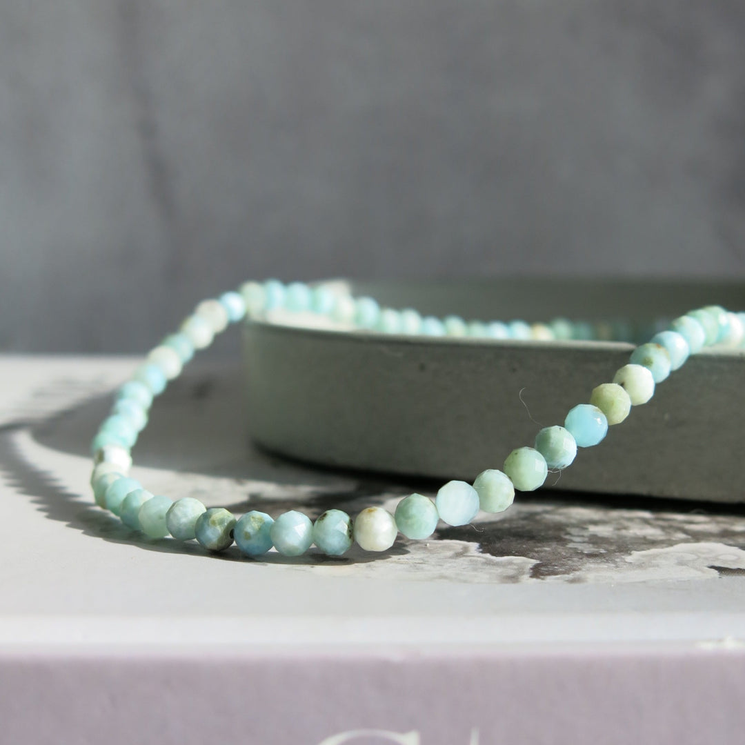 Faceted Larimar Necklace