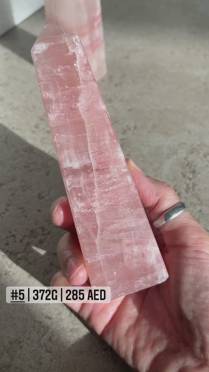 Rose Calcite Obelisk