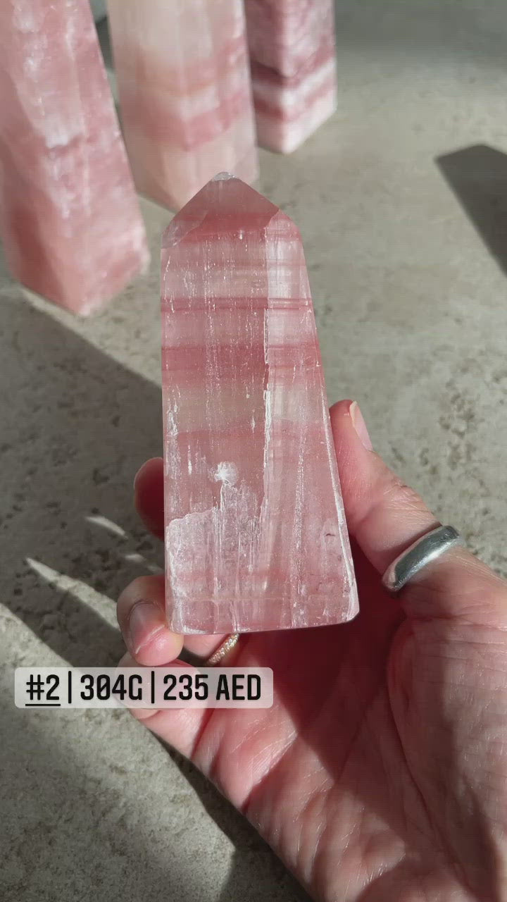 Rose Calcite Obelisk