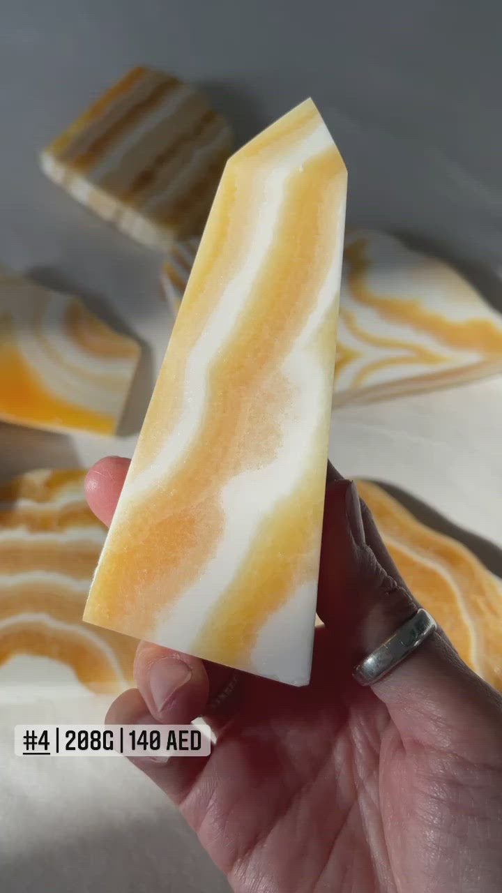 Orange Calcite Point