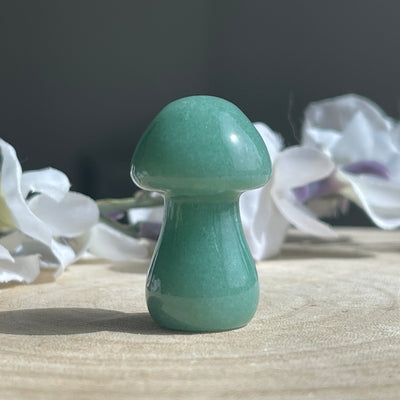 Green adventurine crystal mushroom