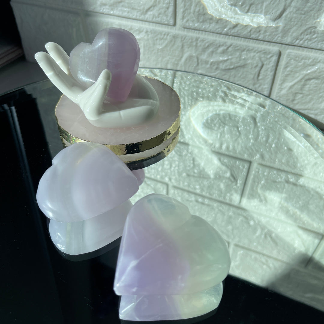 Lavender Fluorite Heart