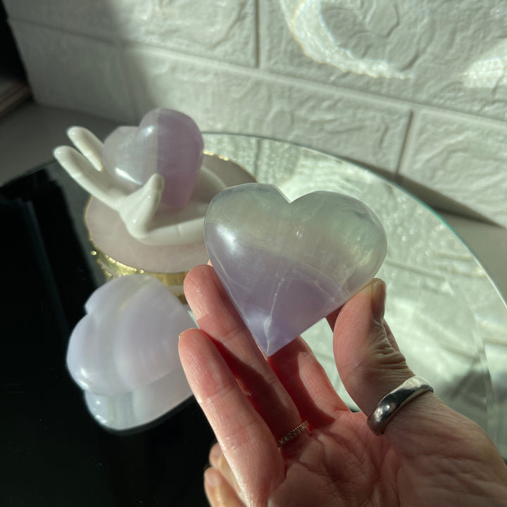 Lavender Fluorite Heart