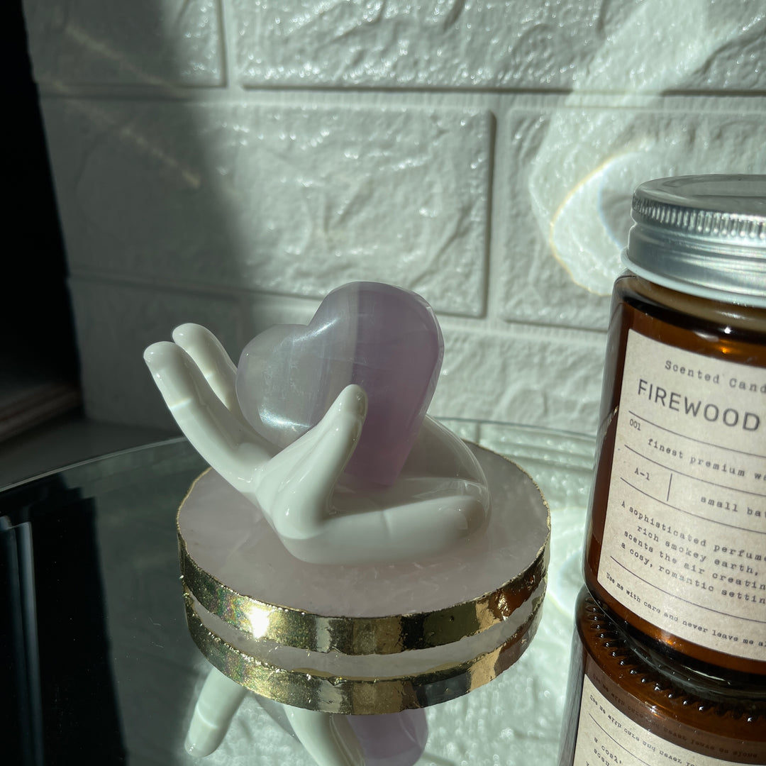 Lavender Fluorite Heart