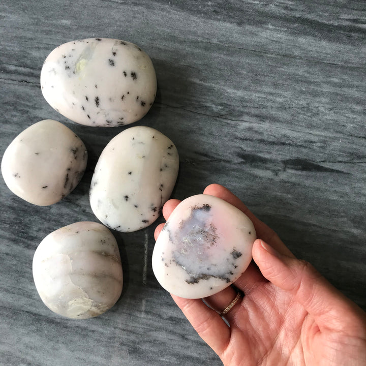 Peruvian Pink Opal Palm Stone