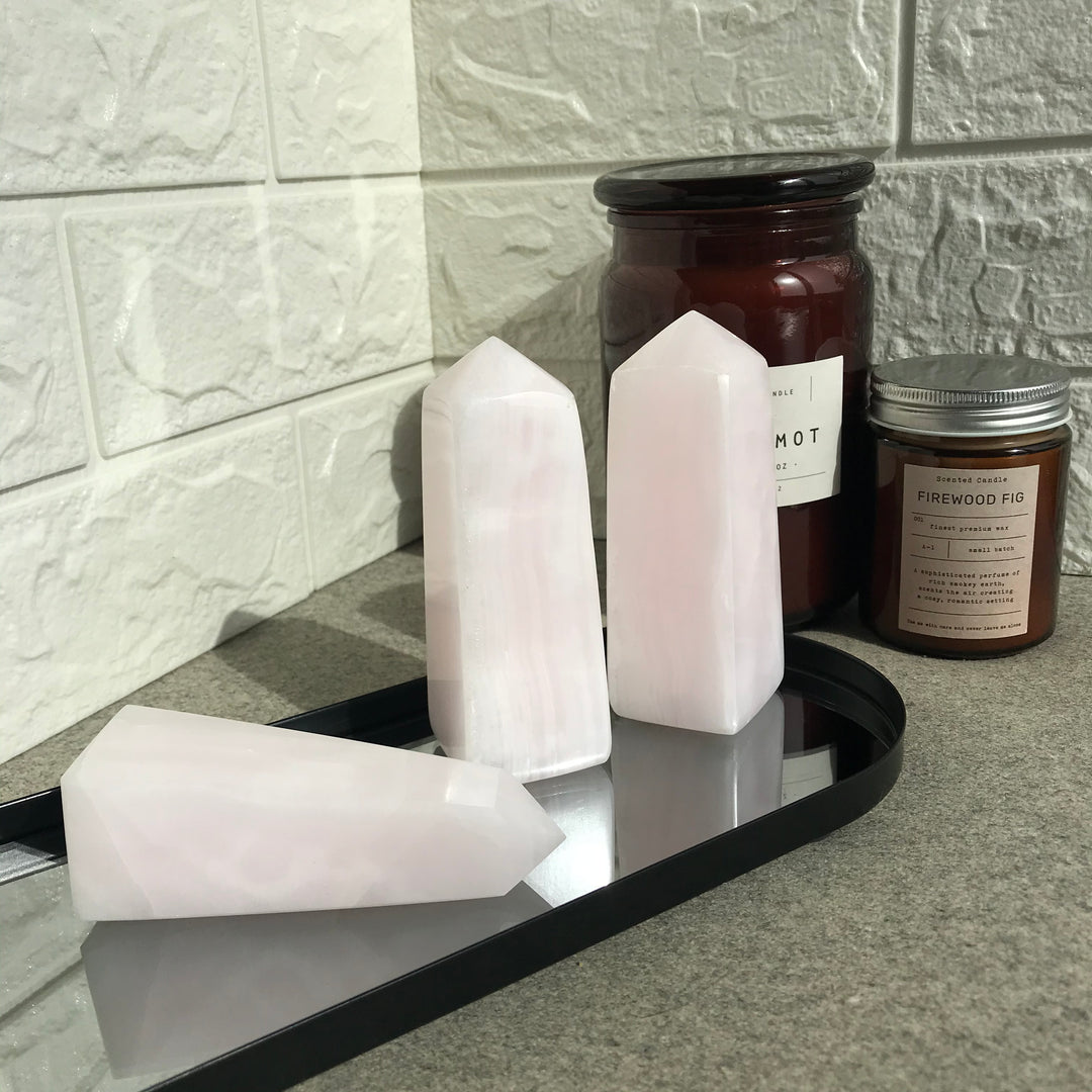 Mangano Pink Calcite Obelisk