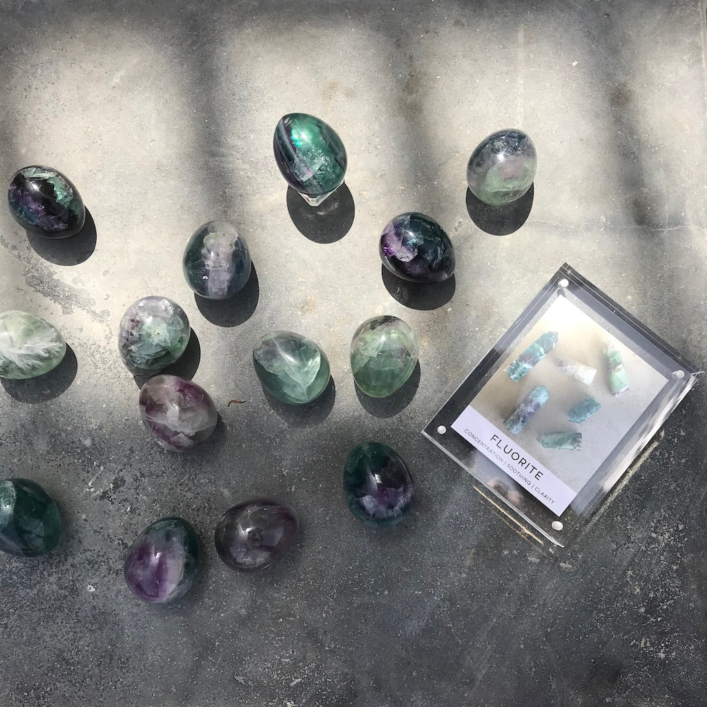 Rainbow Fluorite Eggs