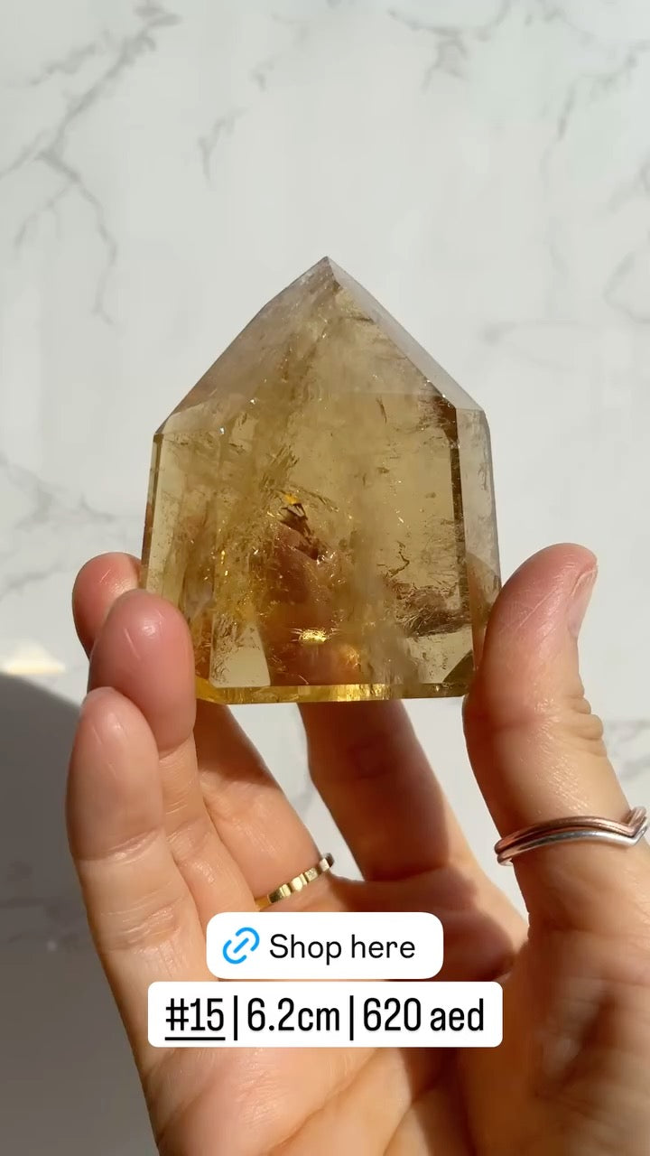 Natural Brazilian Citrine Point