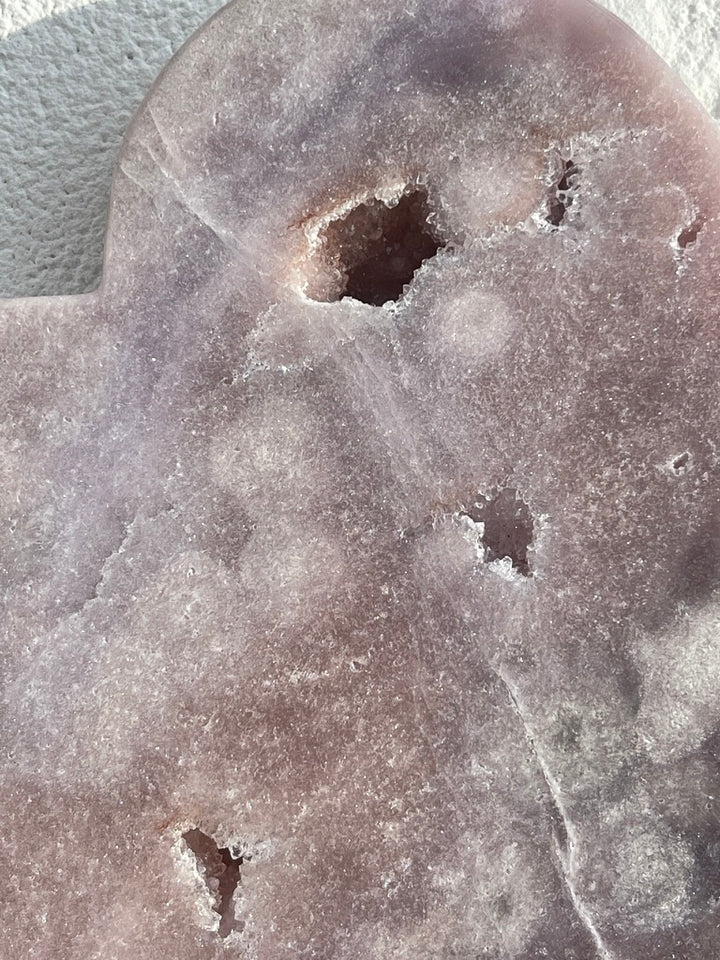 Pink Amethyst Double Heart Plate