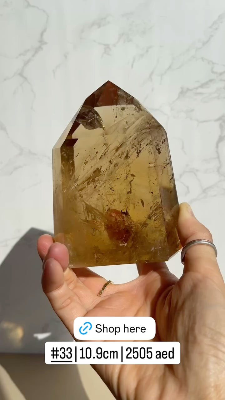 Natural Brazilian Citrine Point