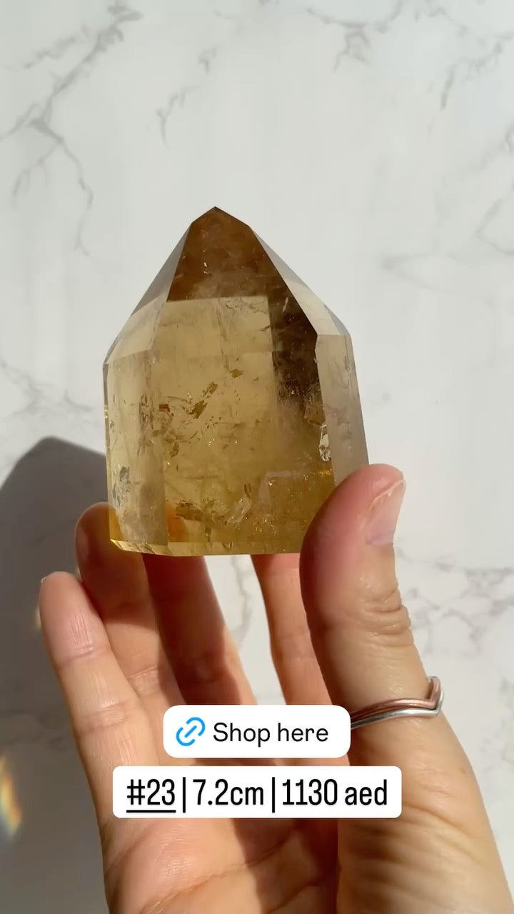 Natural Brazilian Citrine Point