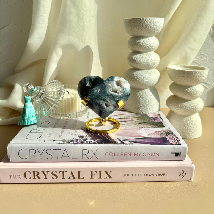 Moss Agate Hearts