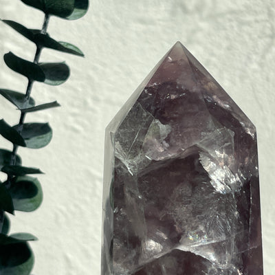 Purple Fluorite with Mica Tower