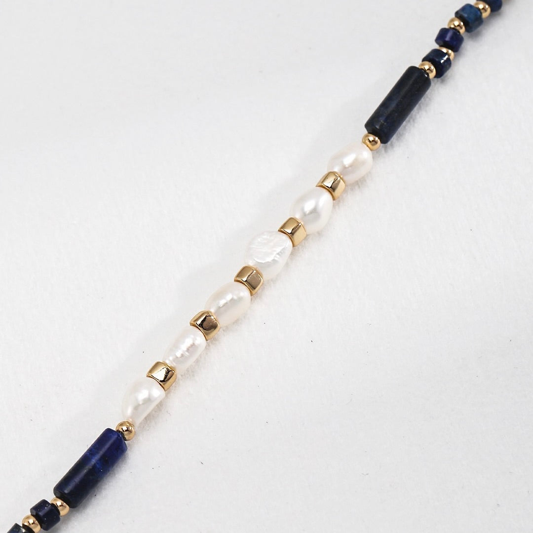 真 · Zhen - Lapis Lazuli +  Pearl Necklace
