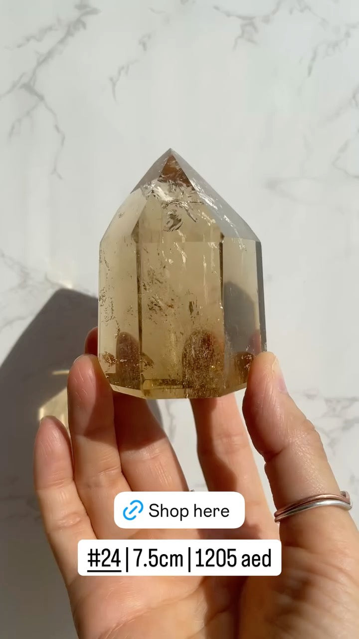 Natural Brazilian Citrine Point