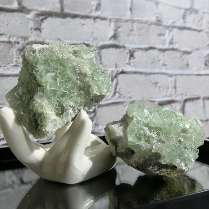 Raw Green Fluorite Cluster