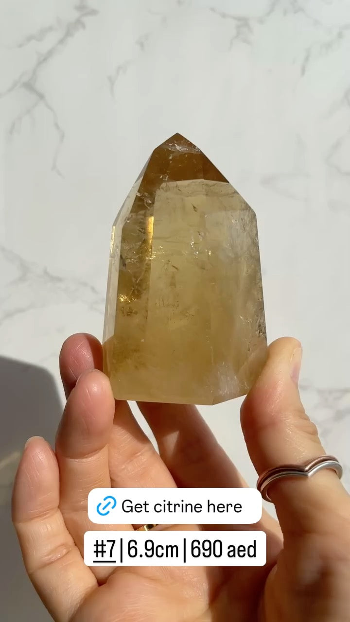 Natural Brazilian Citrine Point