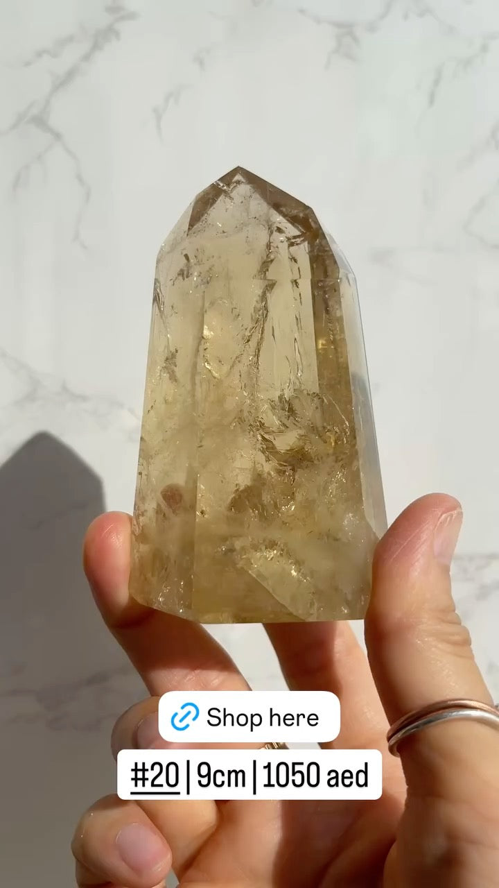 Natural Brazilian Citrine Point