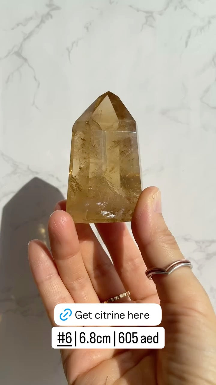 Natural Brazilian Citrine Point