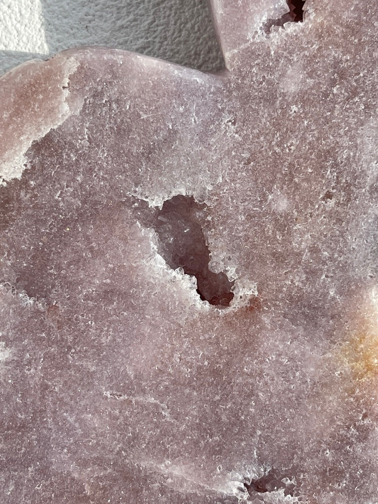 Pink Amethyst Double Heart Plate