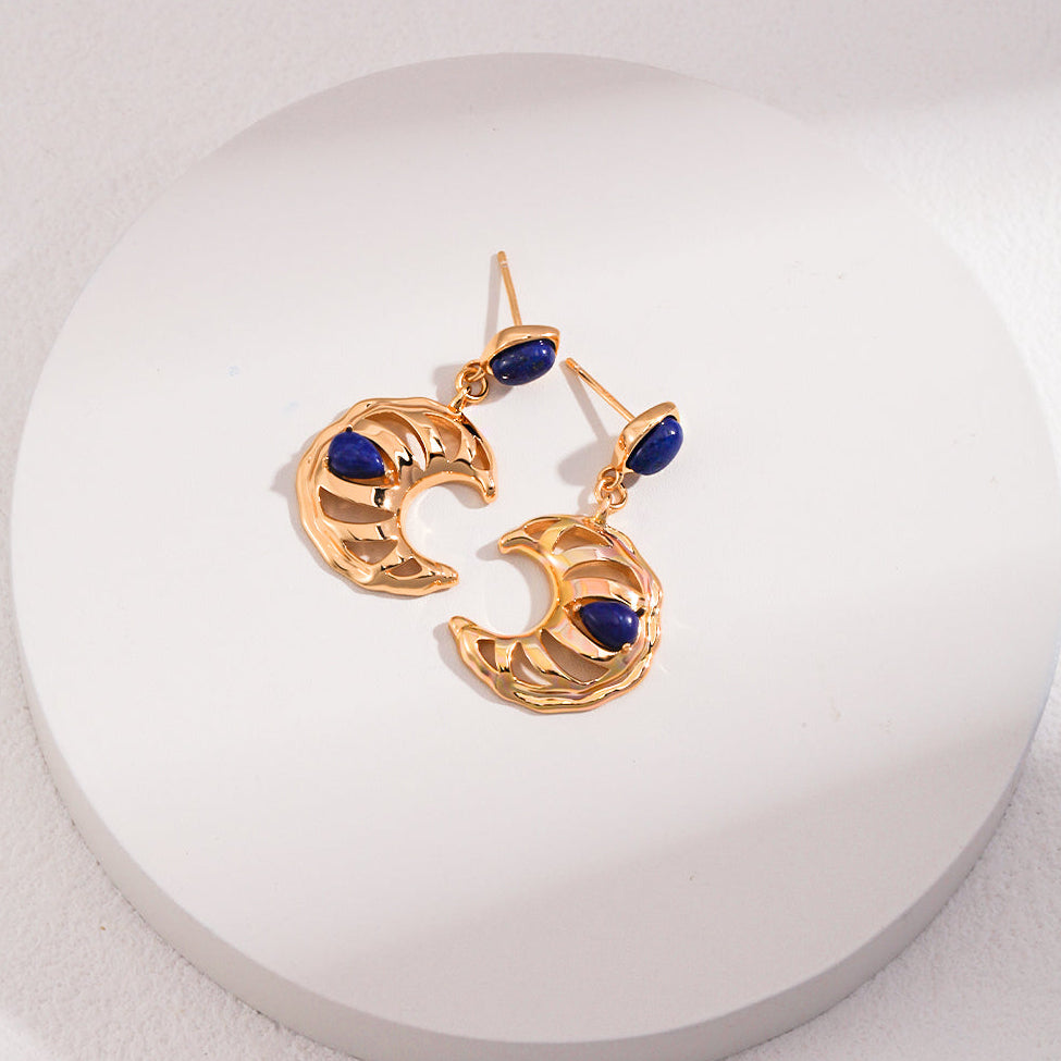 Lunara Lapis Lazuli Earrings
