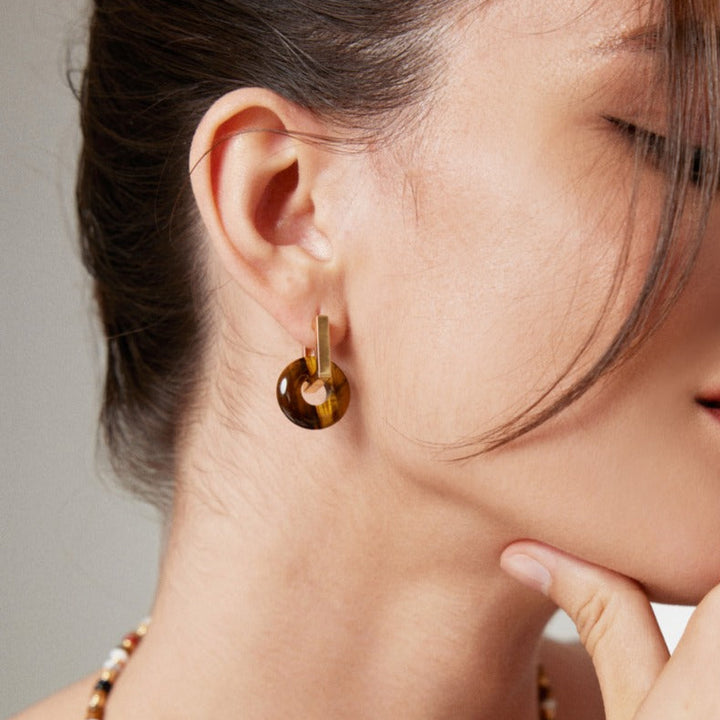 Solaris Tiger's Eye Earrings