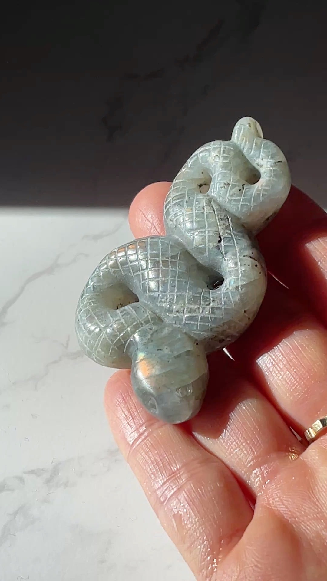 Crystal Snake Carving