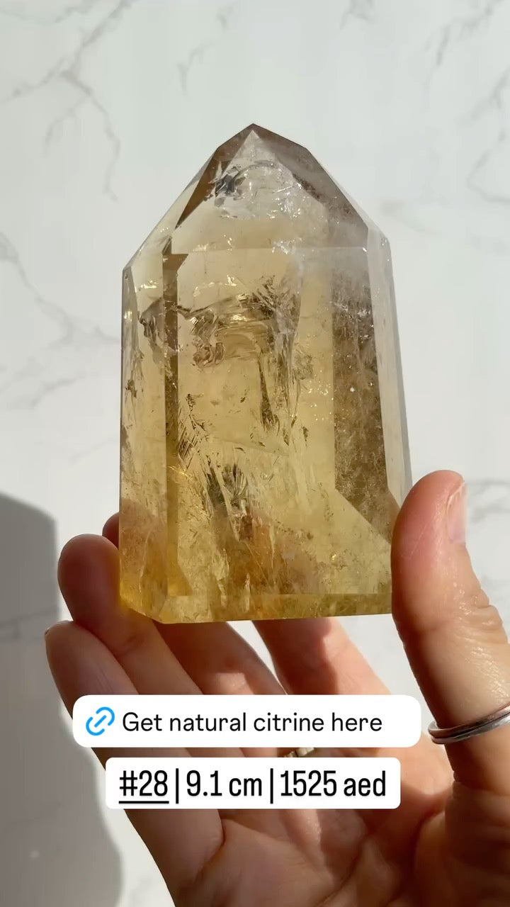 Natural Brazilian Citrine Point