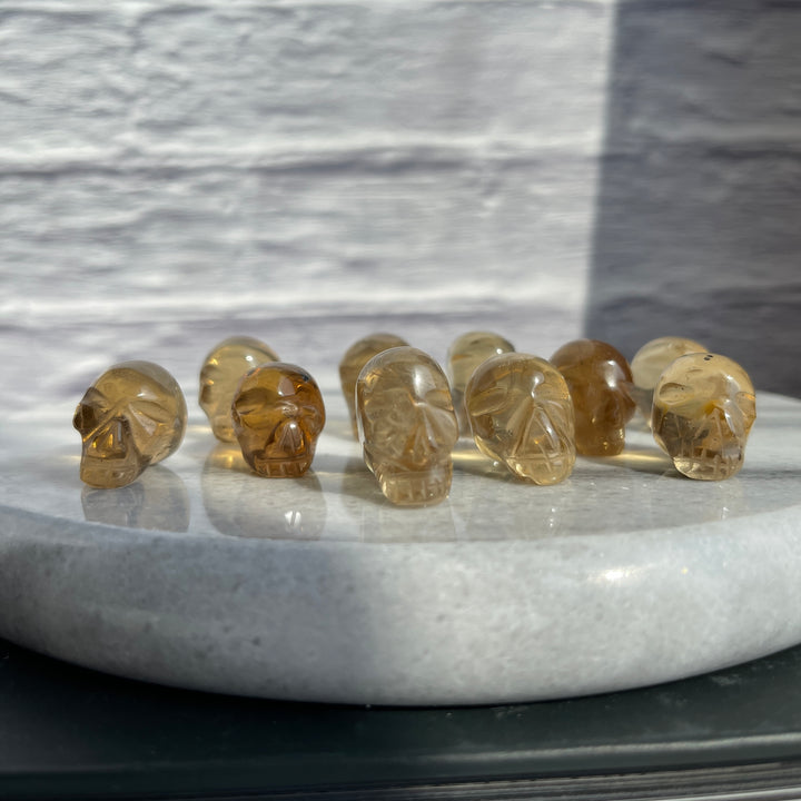 Mini Citrine Skull