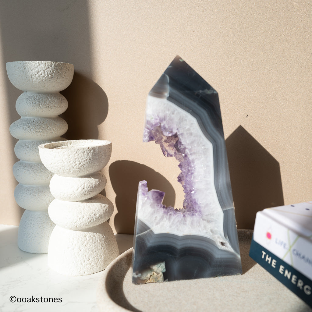 Agate Amethyst Point