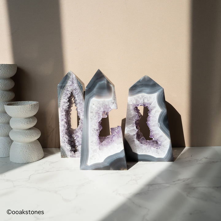 Agate Amethyst Point