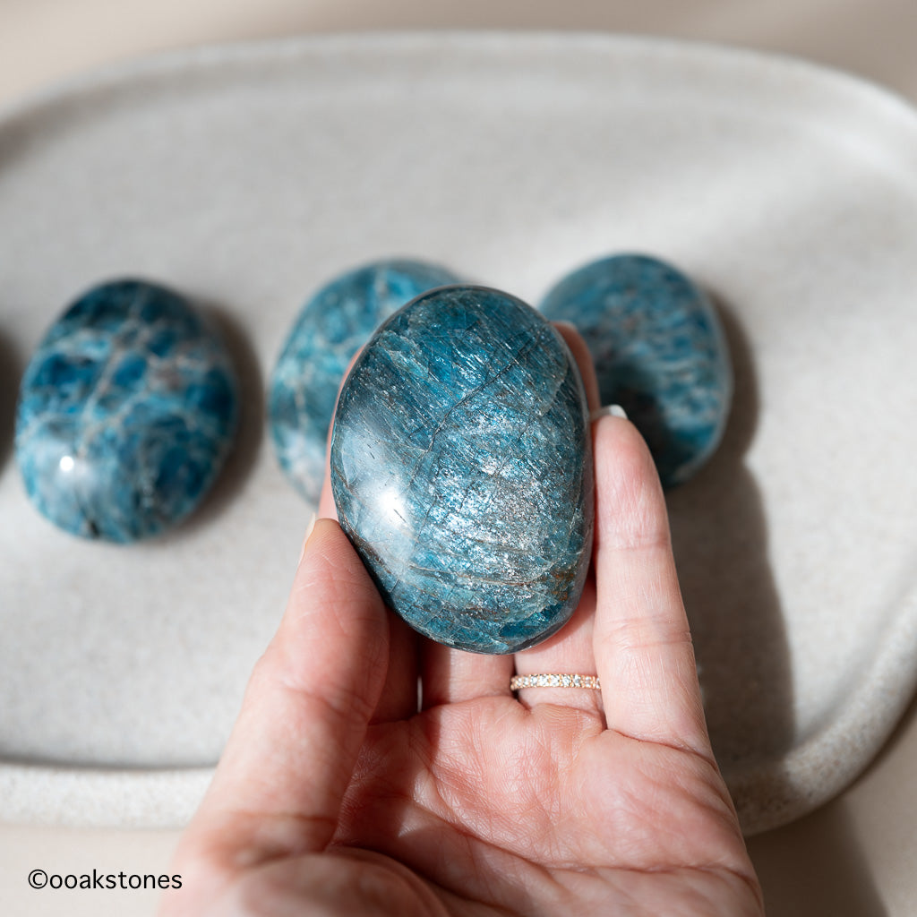 Blue Apatite Palm Stone