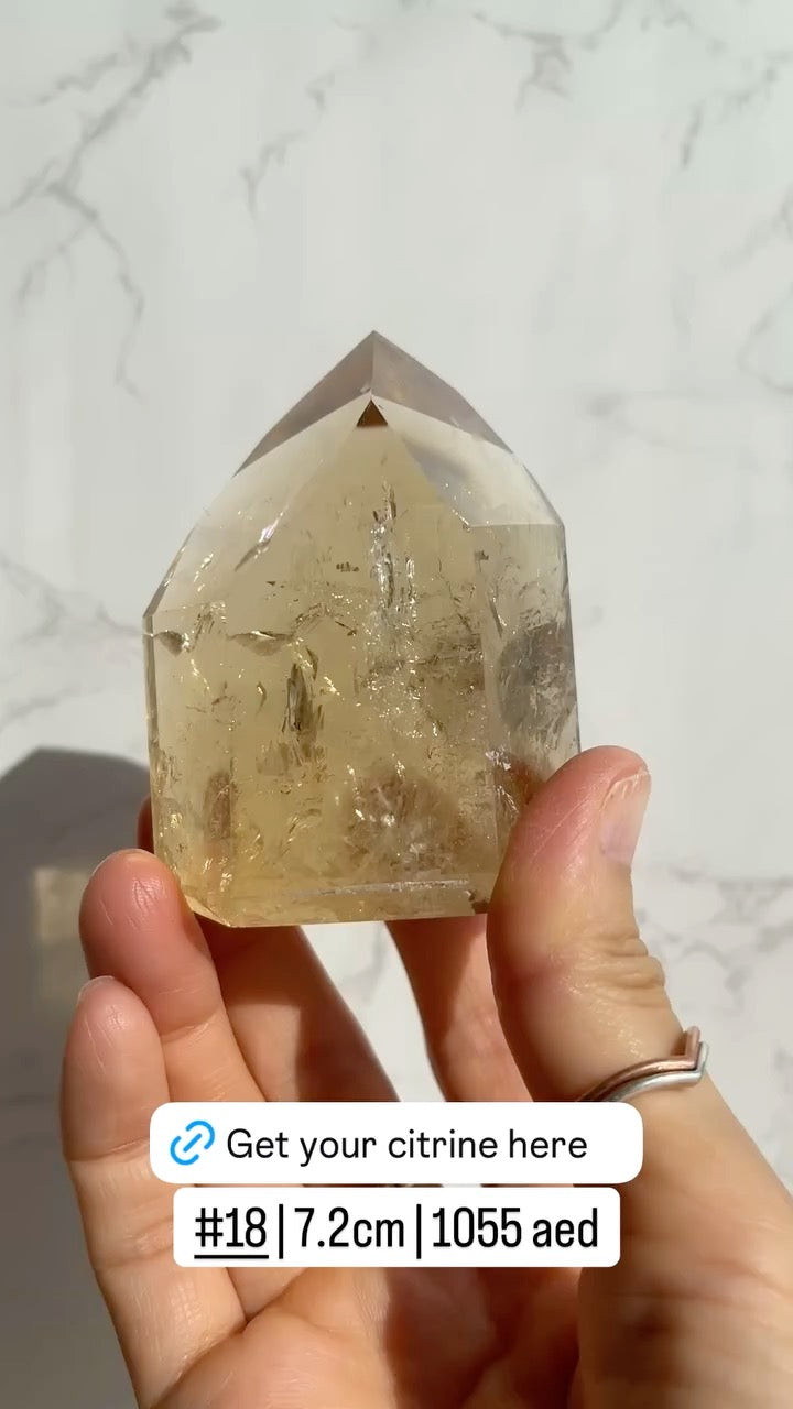Natural Brazilian Citrine Point