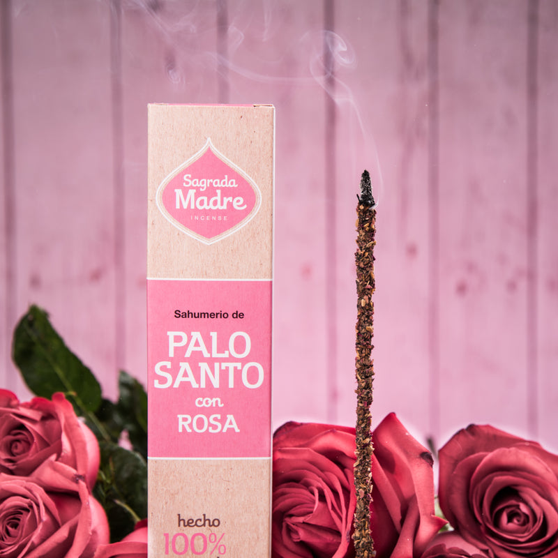 Sagrada Madre - Palo Santo with Rose Incense Sticks