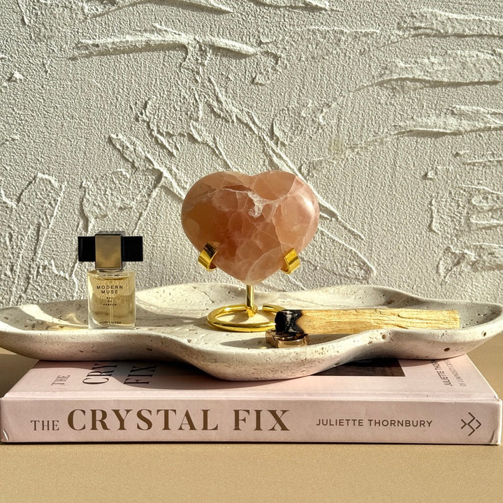 Rose Calcite Heart
