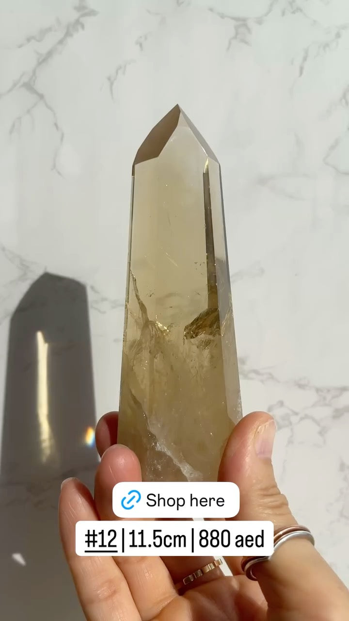 Natural Brazilian Citrine Point