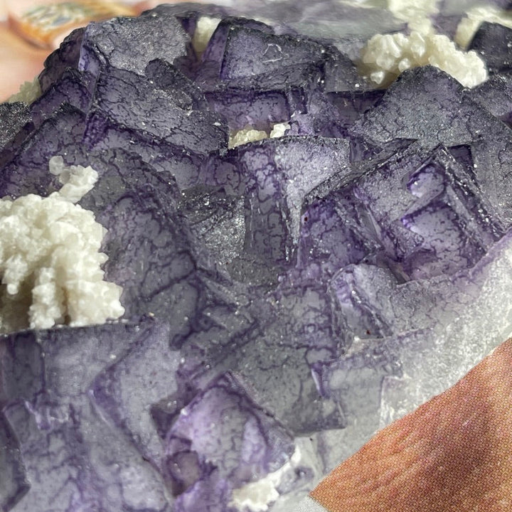 Purple Fluorite Cubic Cluster on Matrix – China | Collector's Specimen