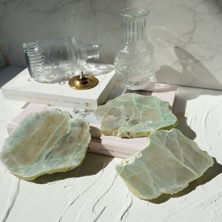 Garnierite, aka Green moonstone, Slab