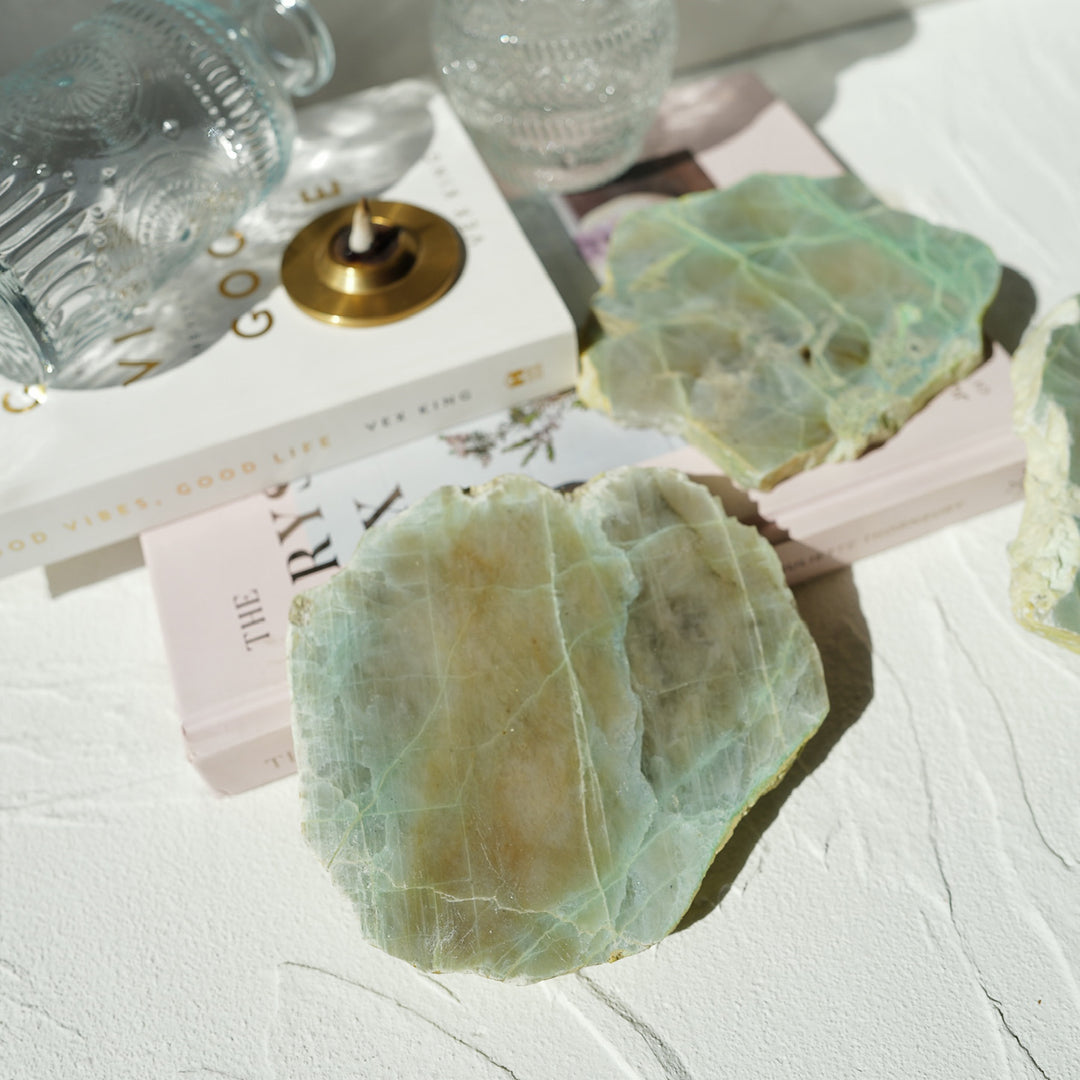 Garnierite, aka Green moonstone, Slab