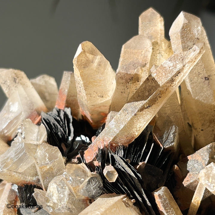 Hematite Cluster with Quartz on Matrix