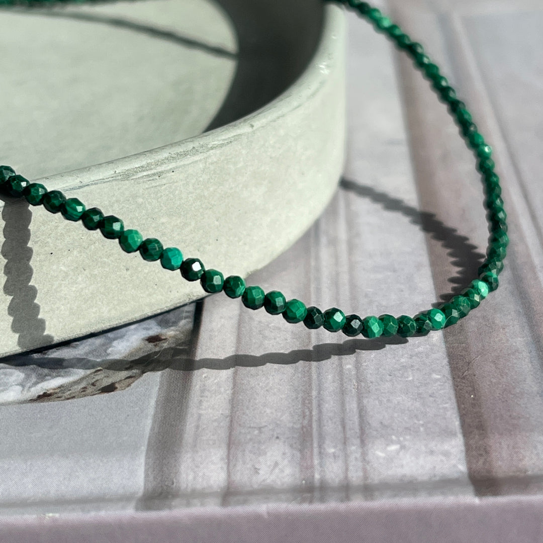 Faceted Bead Adjustable Necklace - 2.5mm