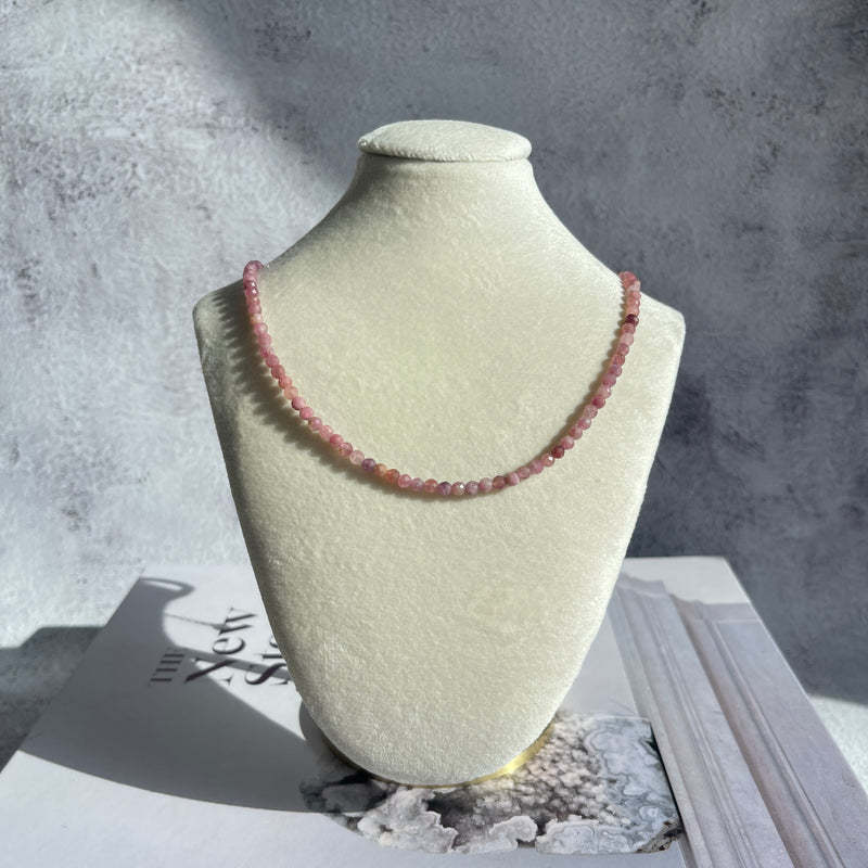 Faceted Bead Adjustable Necklace - 3.5mm