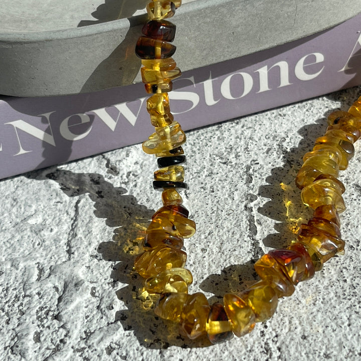 Amber Chip Necklace and bracelet