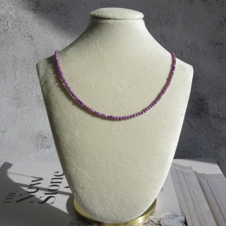 Faceted Bead Adjustable Necklace - 2.5mm