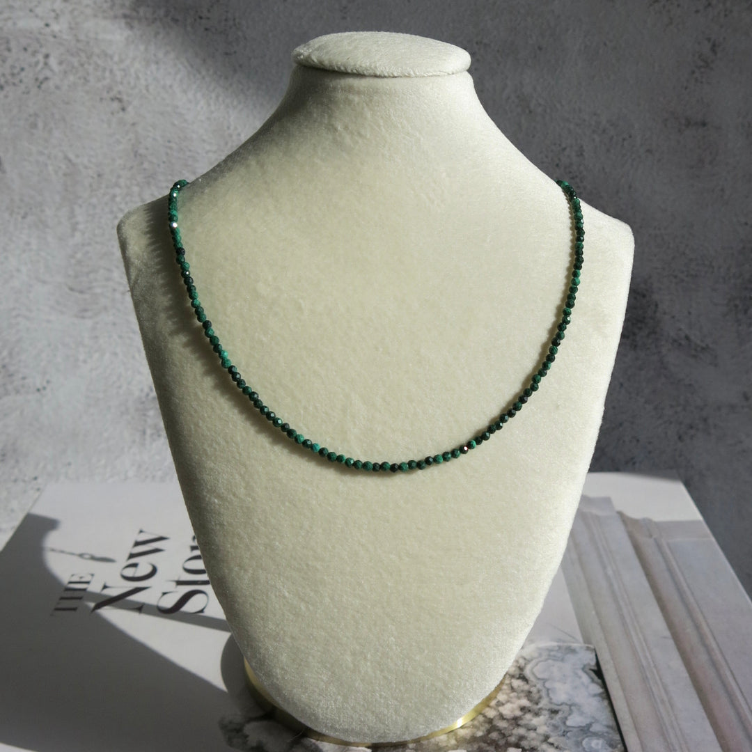 Faceted Bead Adjustable Necklace - 2.5mm