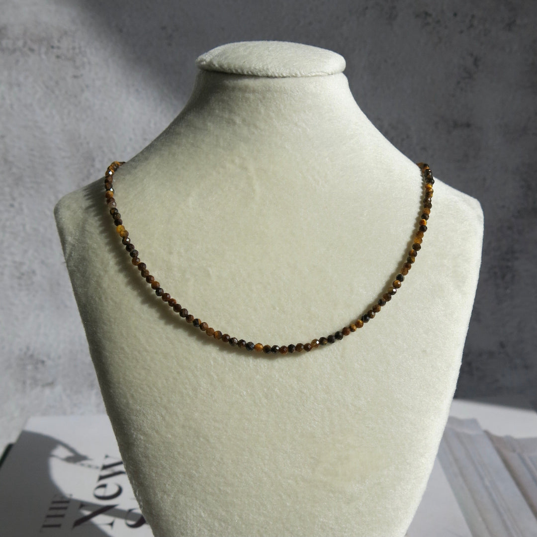 Faceted Bead Adjustable Necklace - 2.5mm